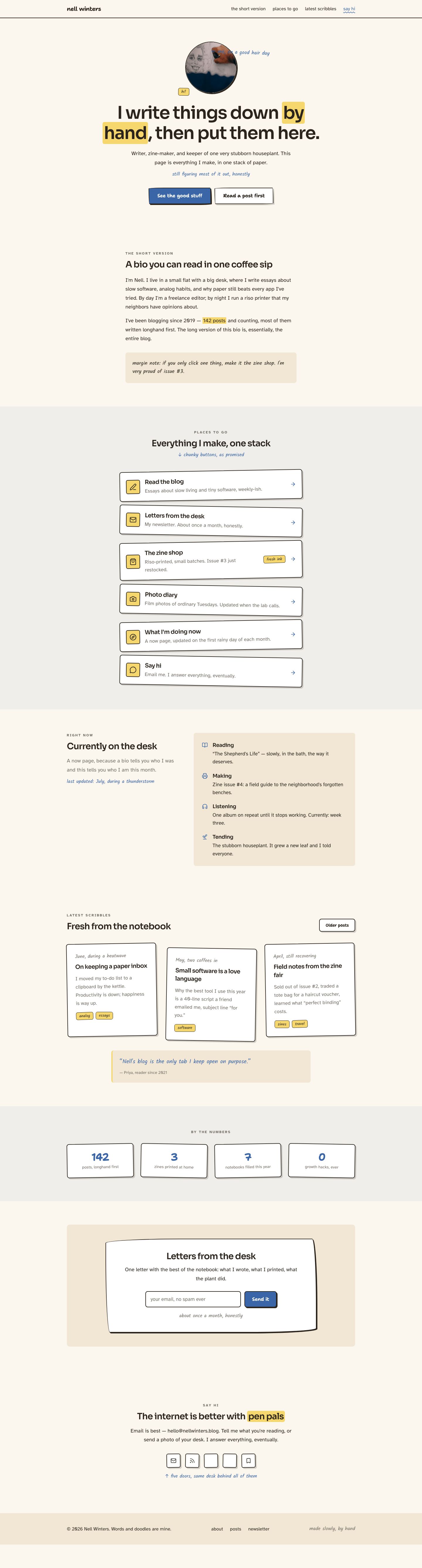 About Me Page Template — full page preview