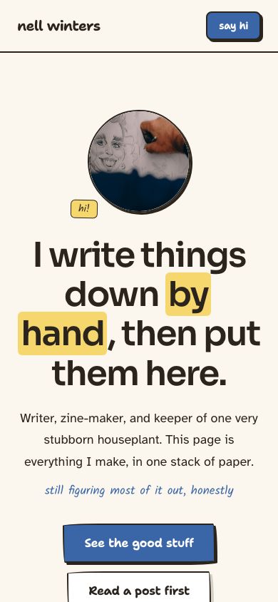 About Me Page Template — responsive mobile layout