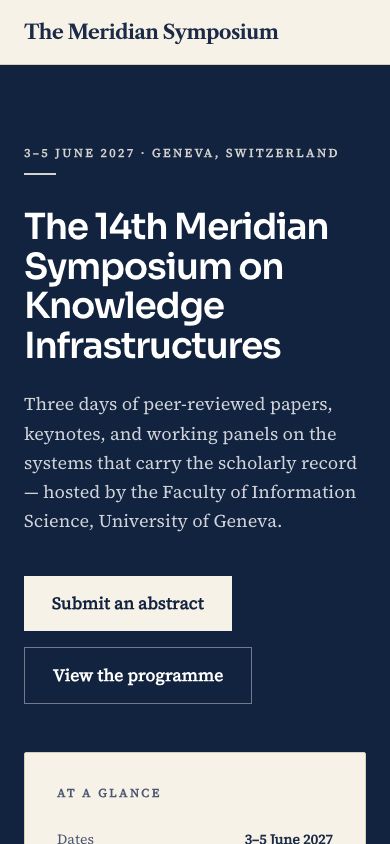 Academic Conference Website Template — responsive mobile layout