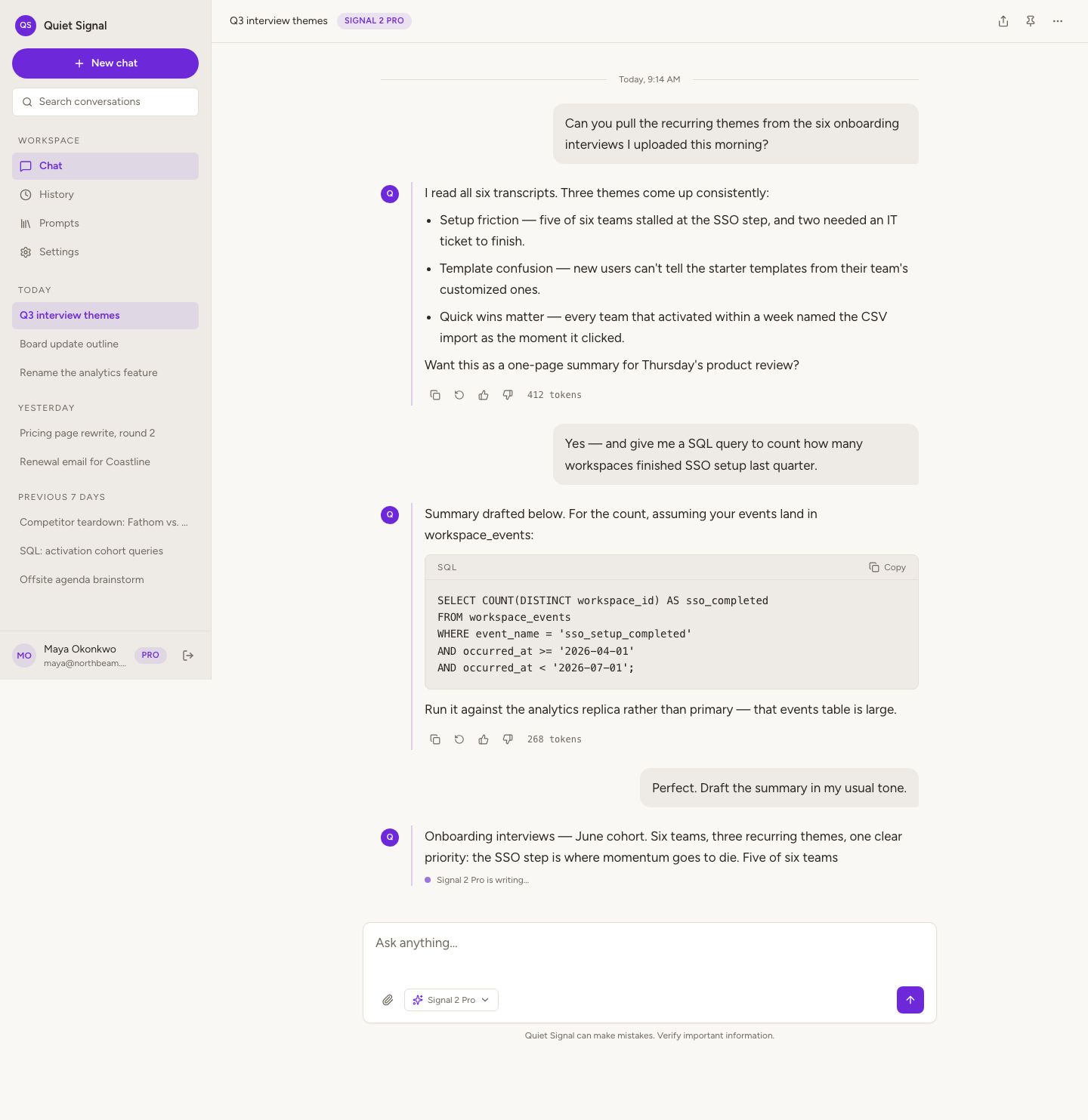 AI Chatbot UI Template — full page preview