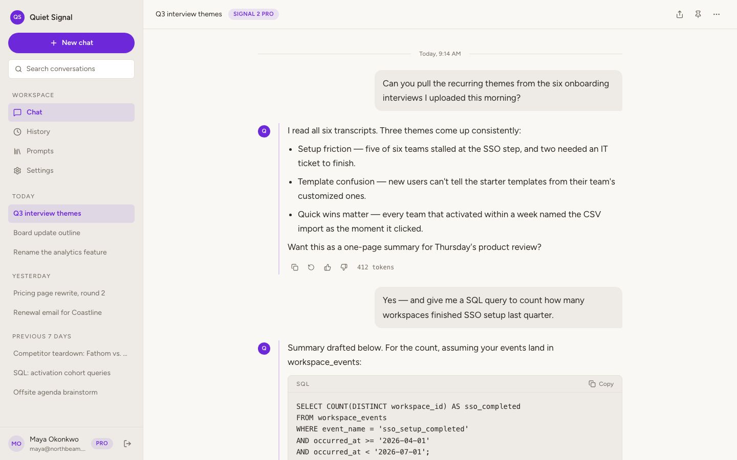 AI Chatbot UI Template — home page screenshot