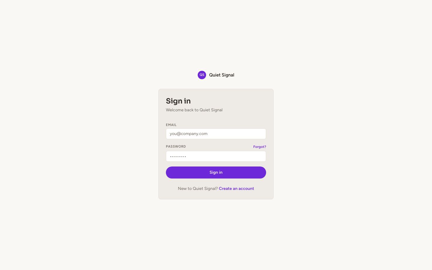 AI Chatbot UI Template — login page screenshot
