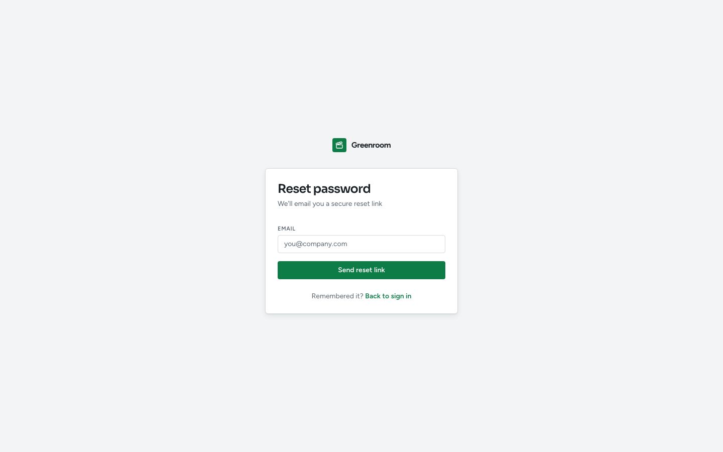 Applicant Tracking System (ATS) Dashboard Template — forgot password page screenshot