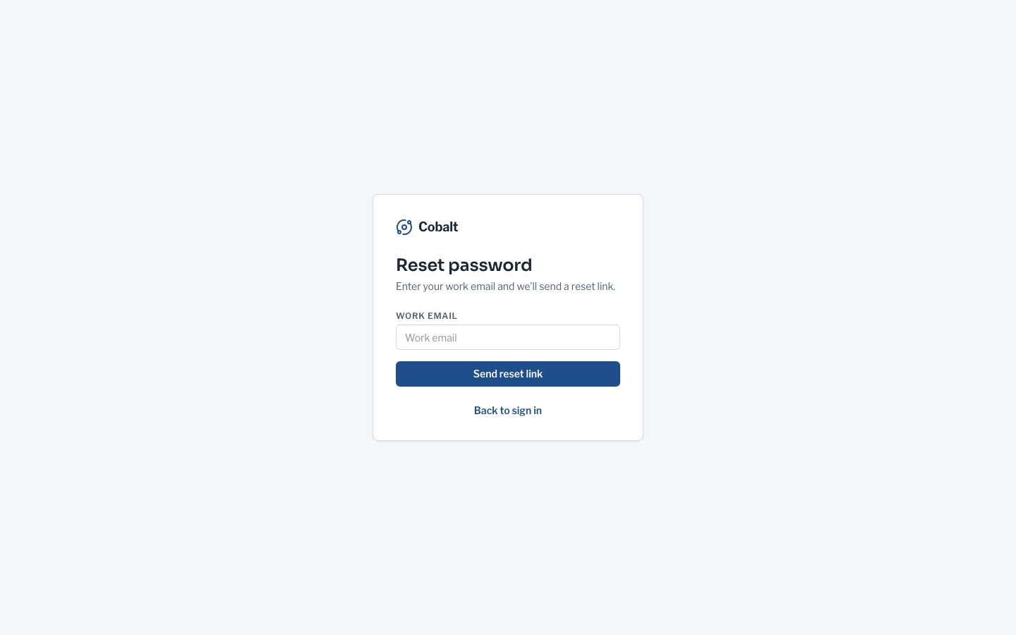 B2B CRM Dashboard Template — forgot password page screenshot