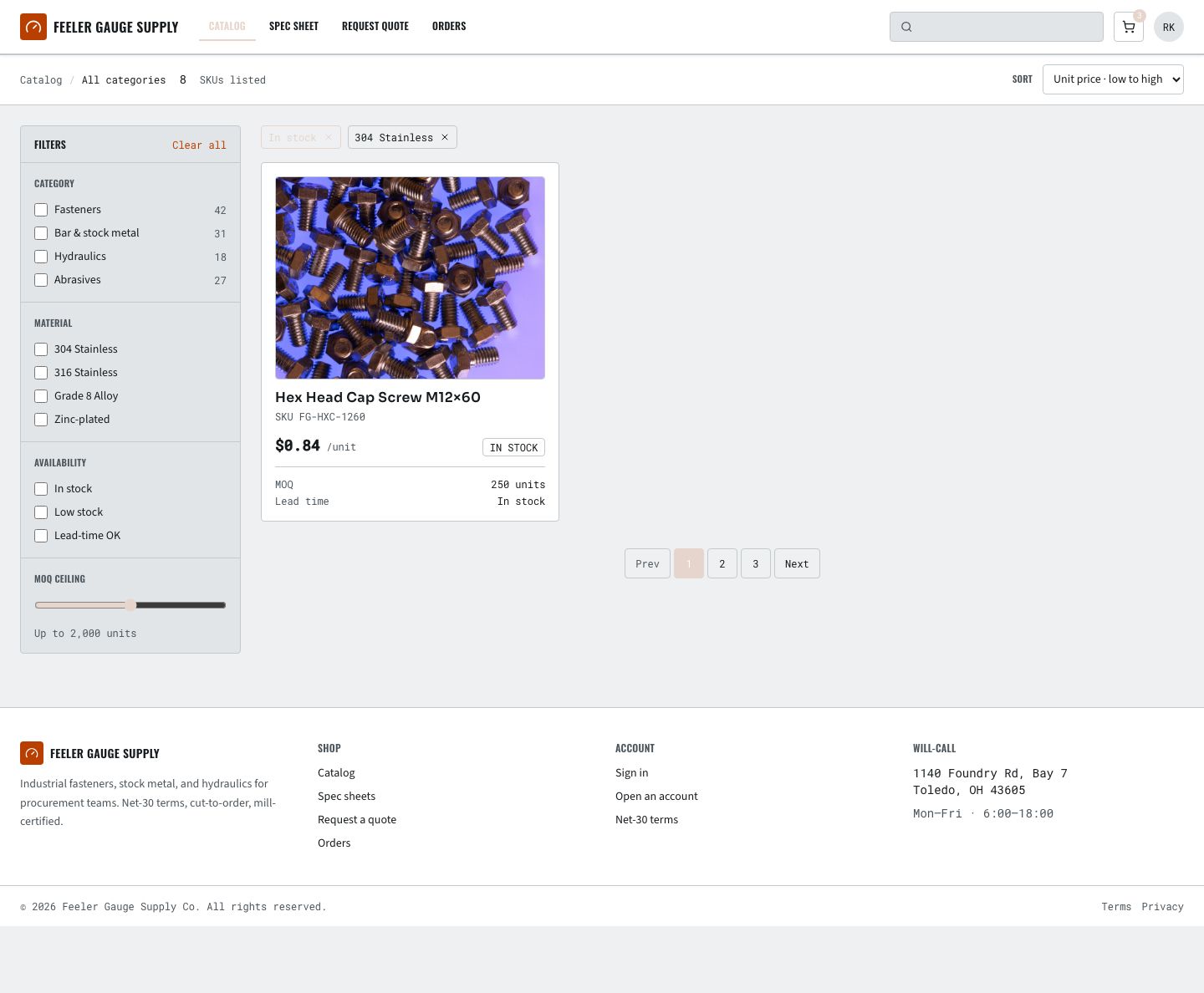B2B Marketplace Template — full page preview