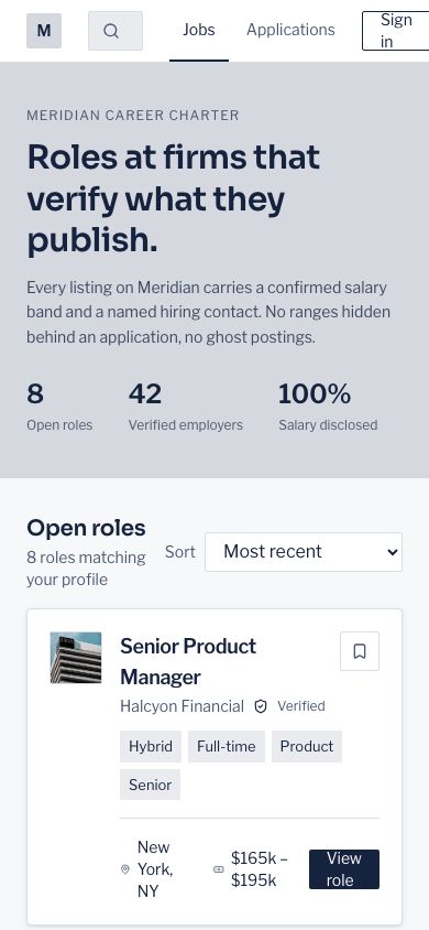 Job Board UI Template — responsive mobile layout