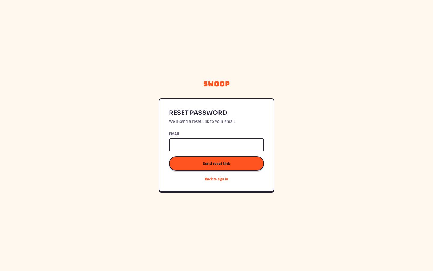 Courier Dispatch Dashboard Template — forgot password page screenshot