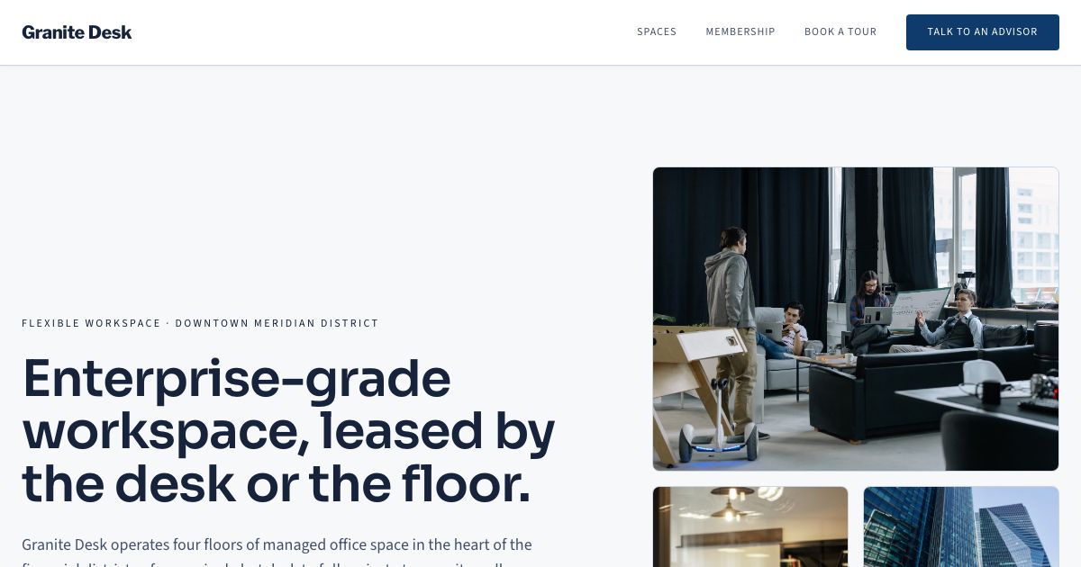 Granite Desk template preview