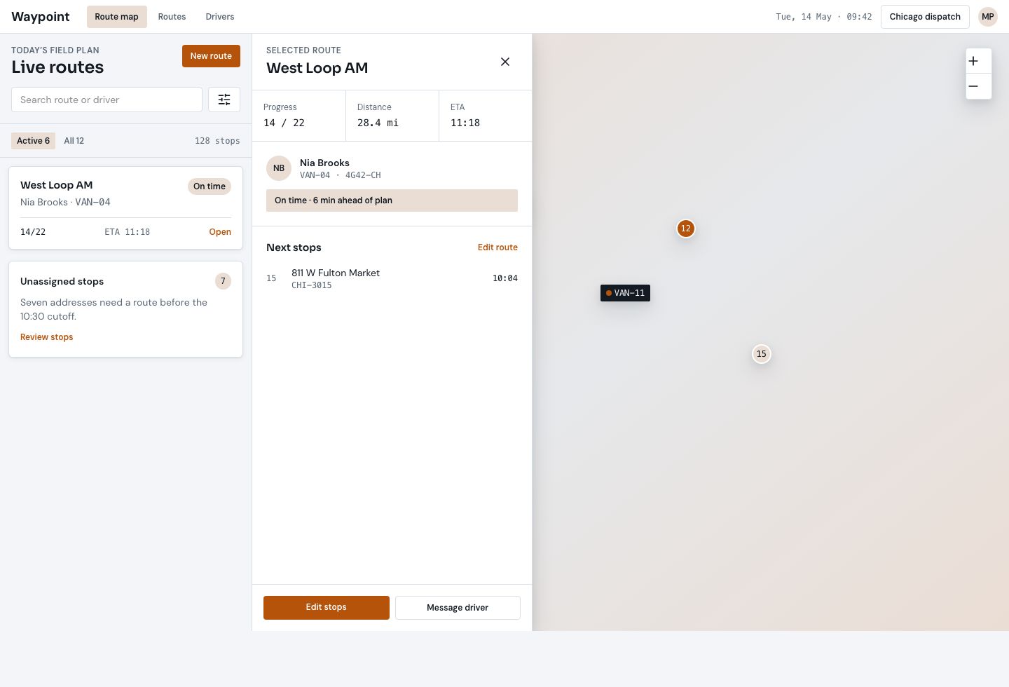 Delivery Route Planner Template — full page preview