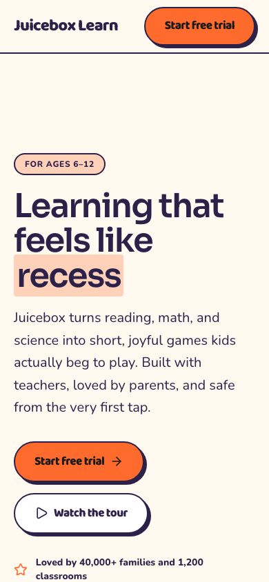eLearning Website Template — responsive mobile layout