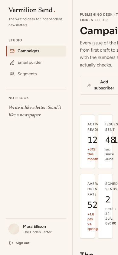 Email Campaign Builder Template — responsive mobile layout