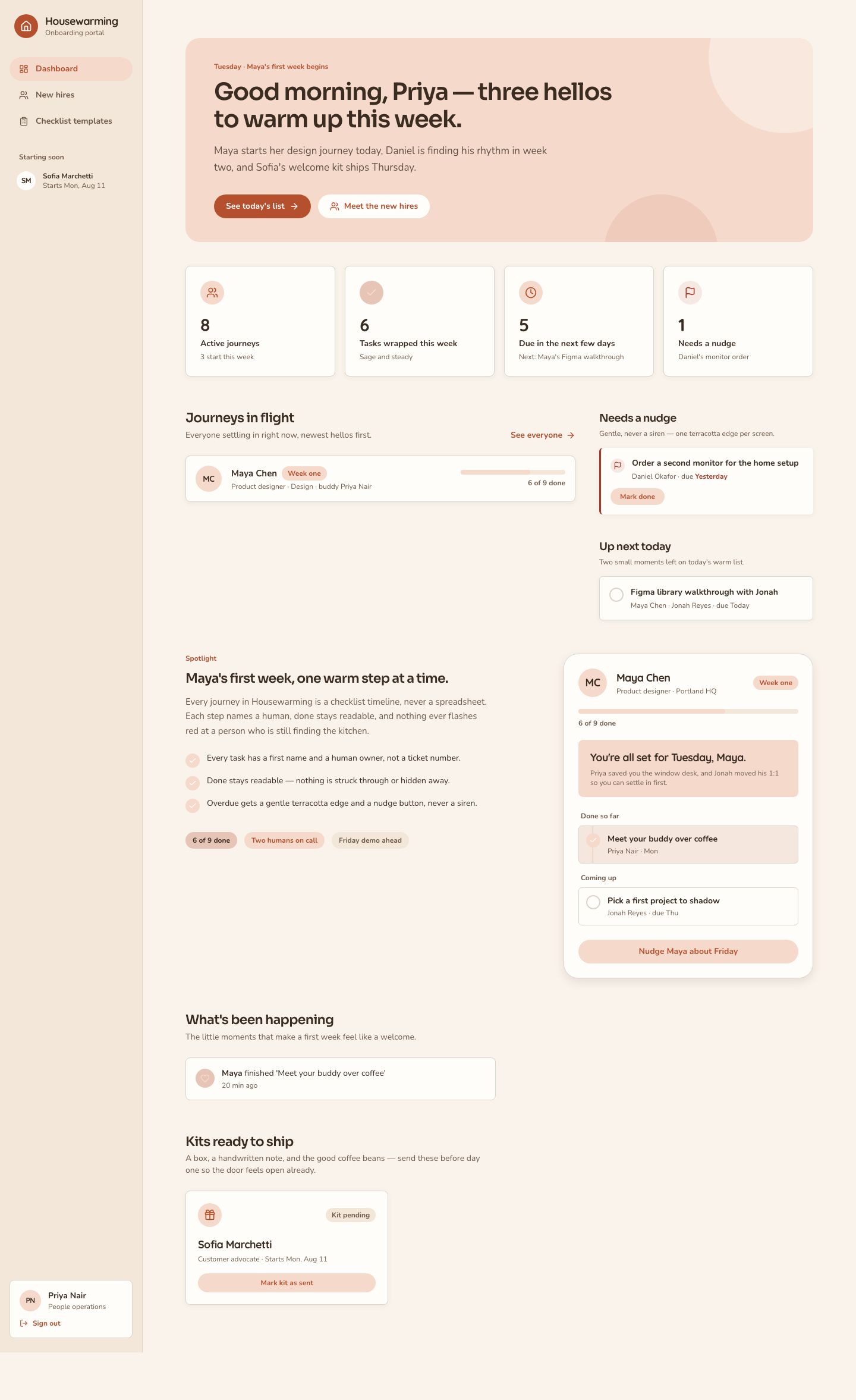 Employee Onboarding Template — full page preview