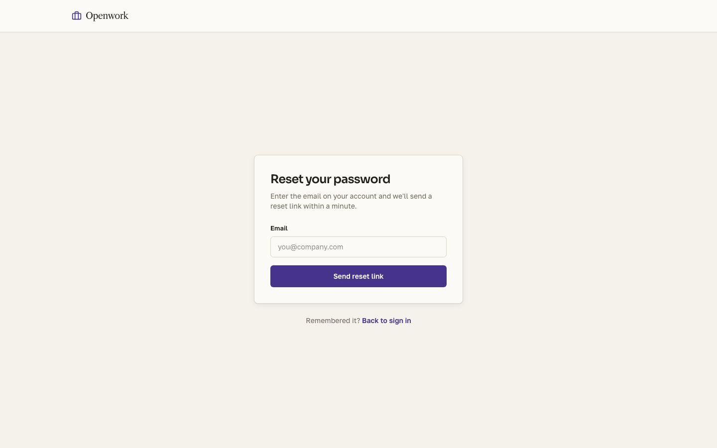 Freelance Marketplace UI Template — forgot password page screenshot