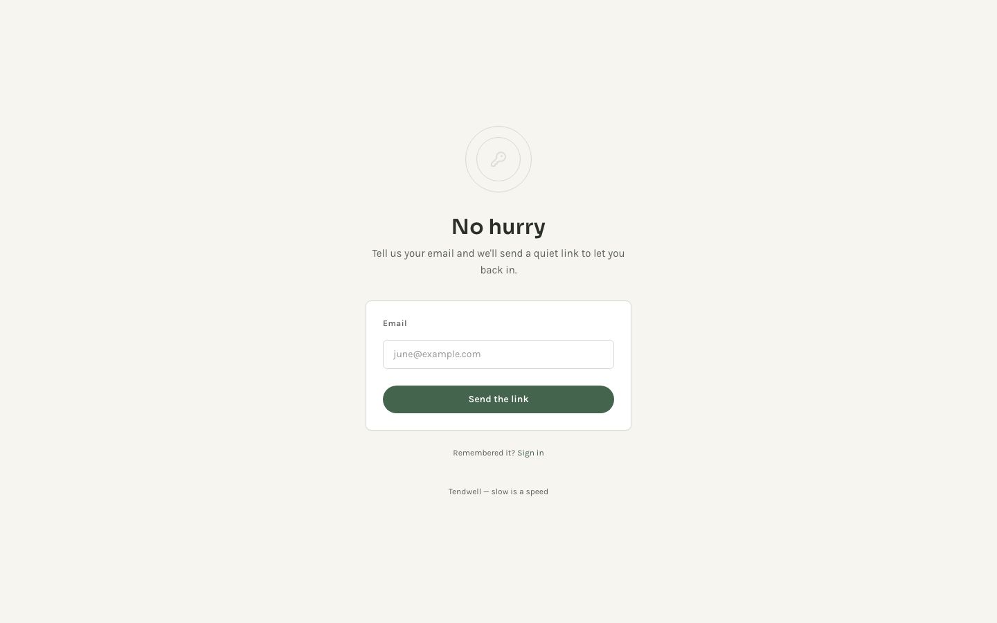 Goal Tracker App Template — forgot password page screenshot