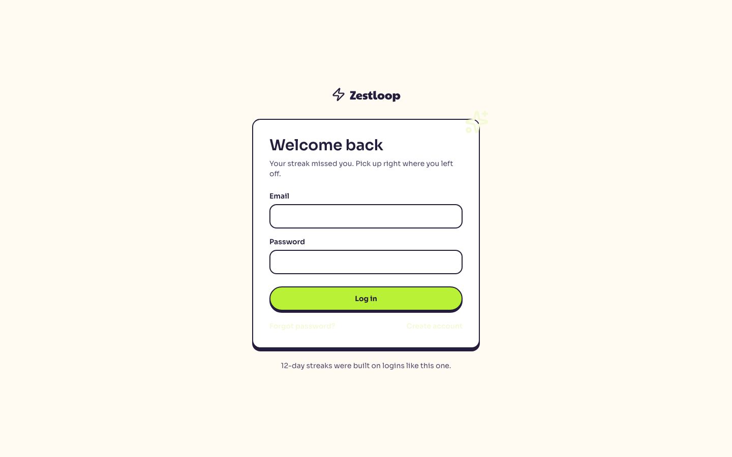 Habit Tracker UI Template — login page screenshot