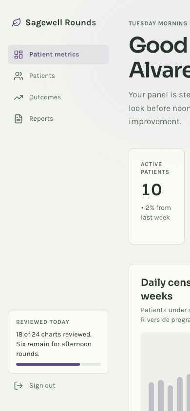 Healthcare Dashboard Template — responsive mobile layout
