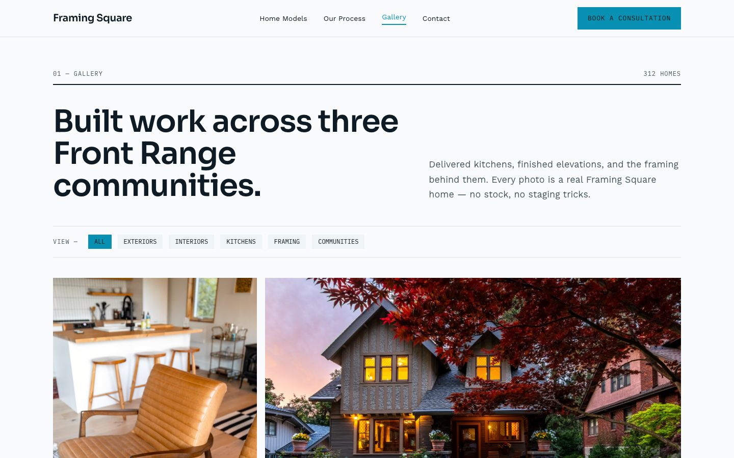 Home Builder Website Template — gallery page screenshot