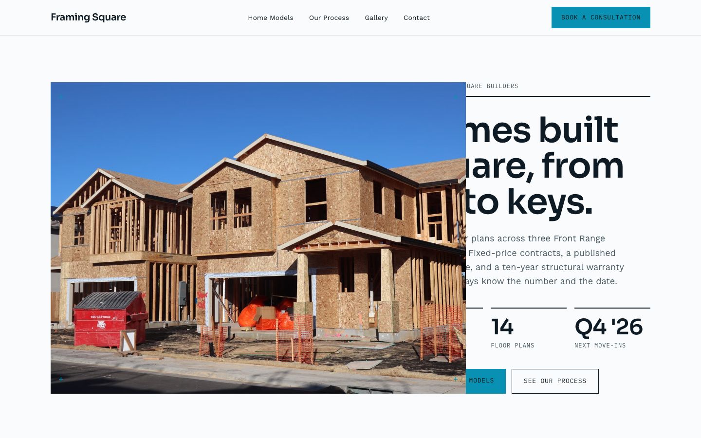 Home Builder Website Template — home page screenshot