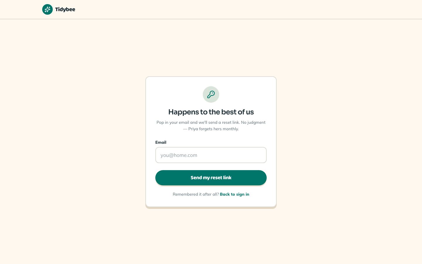 Home Services Booking App Template — forgot password page screenshot