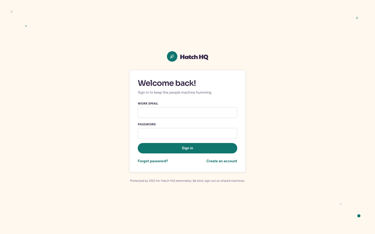 HR Dashboard Template — login page screenshot