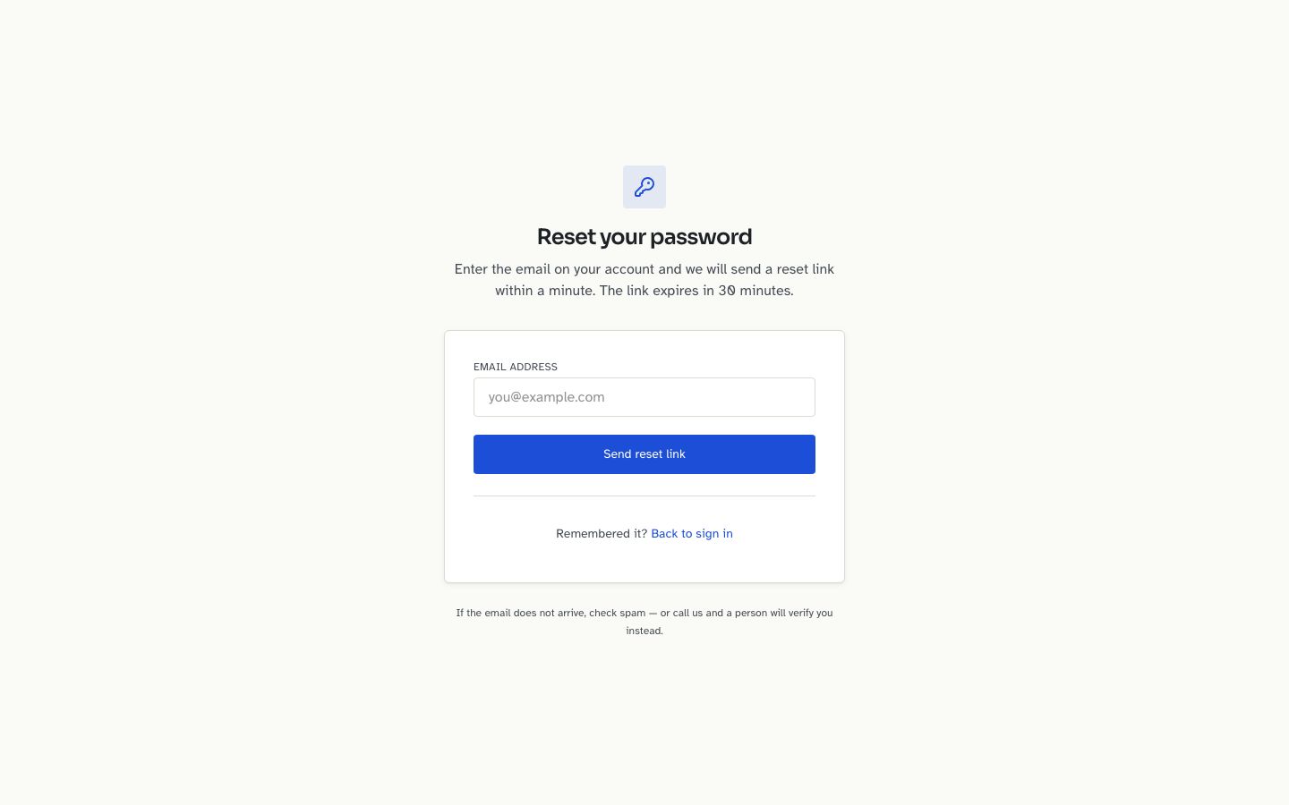 Insurance App UI Template — forgot password page screenshot