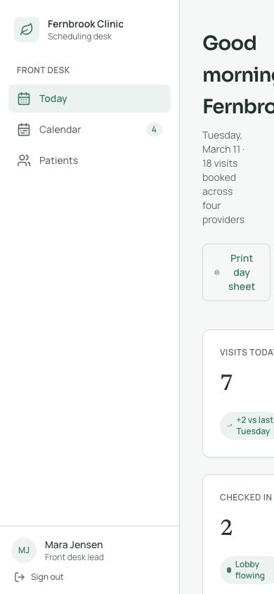 Medical Appointment Scheduler Template — responsive mobile layout