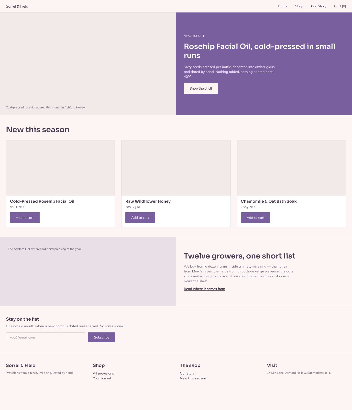 Organic E Commerce And Retail — full page preview