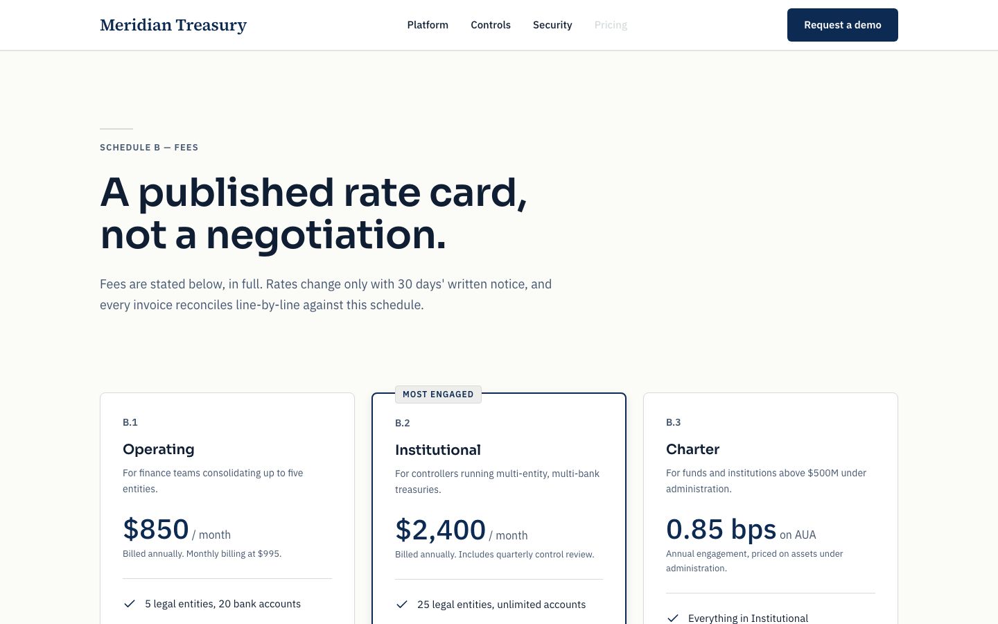 SaaS Landing Page Template — pricing page screenshot